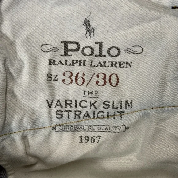 Polo Ralph Lauren Varick Slim Straight Jeans Mens 36x29* Blue Denim - Picture 7 of 12